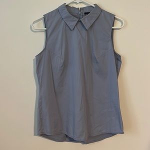 {Ann Taylor} Blue Short Sleeve Collared Shirt
